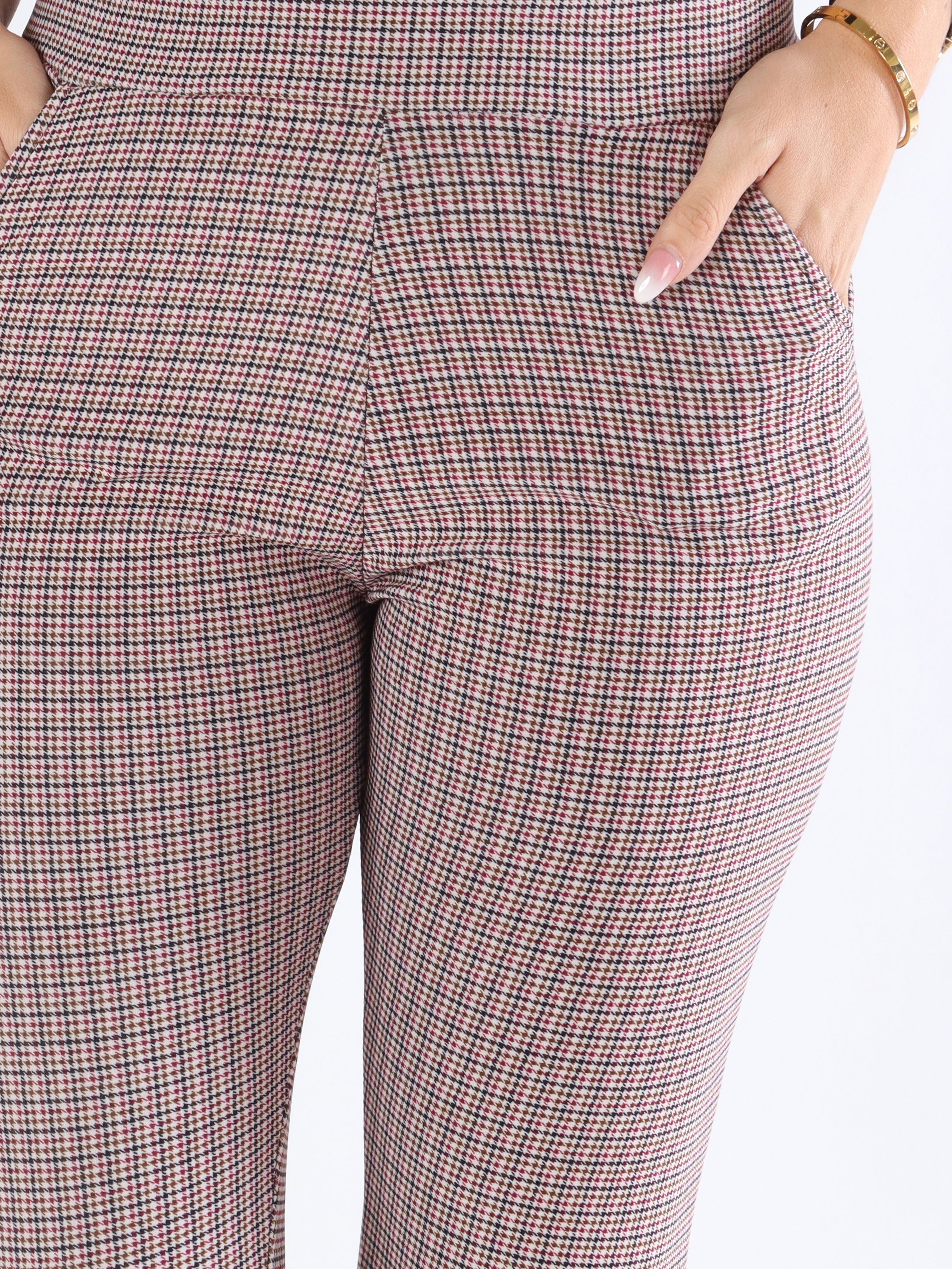 Ally - Mønstret elastiske bukser